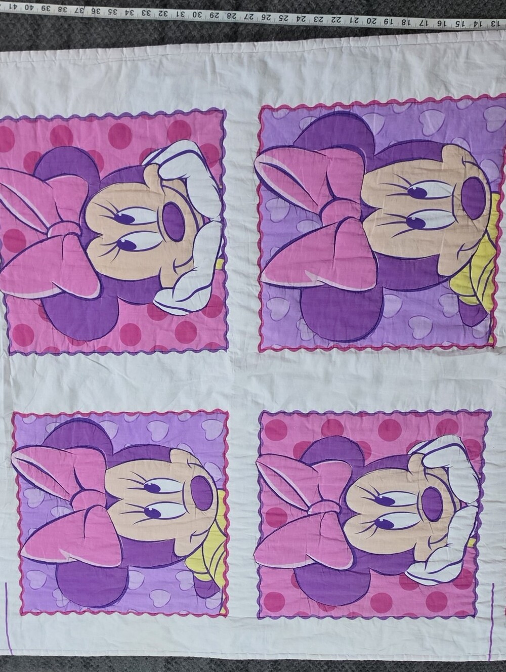 Disney Minnie Mouse Pink and Purple Kids Bedding Panel